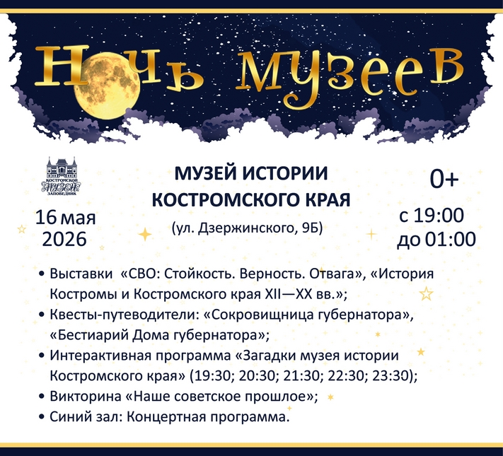 Ночь музеев — 2026. Полная программа