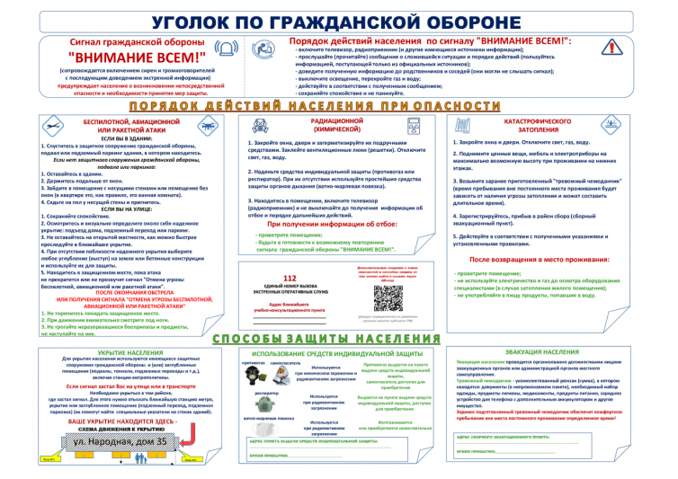 Действия в случае угрозы